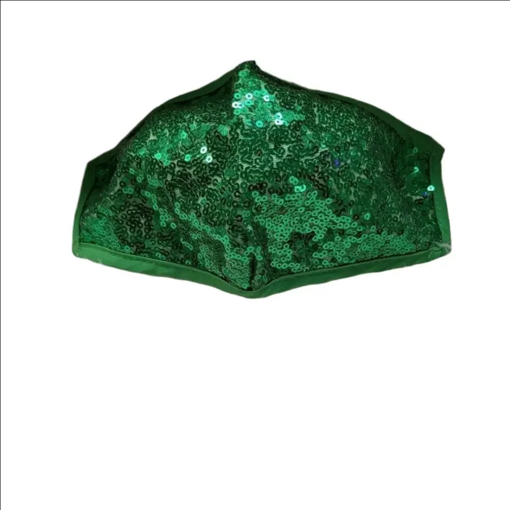 Green Sequin Mask Adult